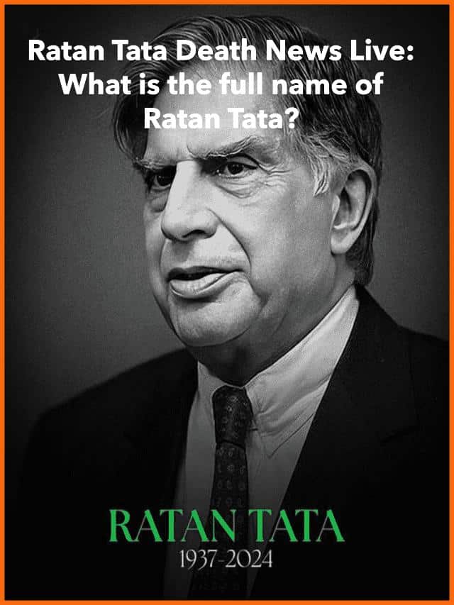 Ratan Tata Death News Live: What is the full name of Ratan Tata?